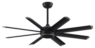 Stellar Ceiling Fan Black Fan With Black Blades and Light, 56"