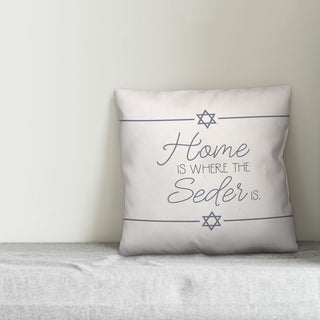 Home is Where the Seder Is 16"x16" Throw Pillow