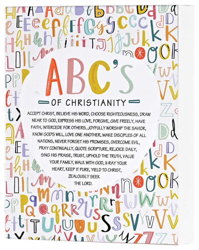 Plaque ABC Of Christianity 8x10