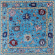 Ahgly Company Indoor Square Mid-Century Modern Area Rugs, 7' Square