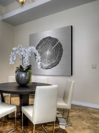 "Log Cutout Black" Painting Print on Brushed Aluminum