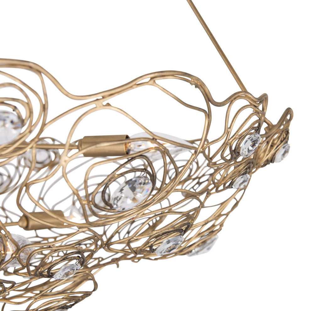 Varaluz 500P08 Ethereal Rose 8 Light 33"W Abstract Chandelier - Havana Gold