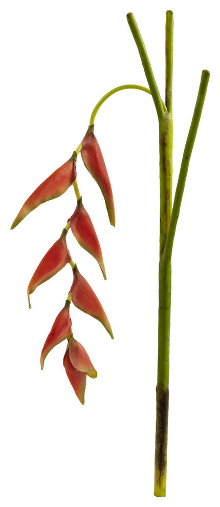 31" Hanging Heliconia Artificial Flower, Set of 4