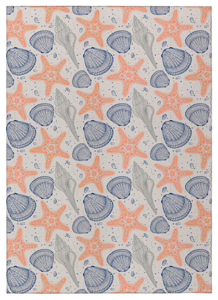Indoor/Outdoor Seabreeze SZ4 Flax Machine Washable 10' x 14' Rug
