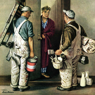 "Apartment Painters" Painting Print on Canvas by Stevan Dohanos