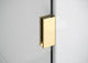 48"Wx78"H Frameless 3 Panel Inline Shower Door, Polished Brass