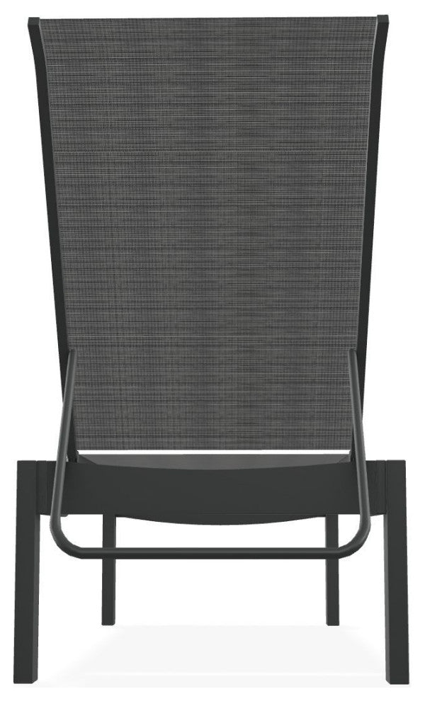 Leeward Sling Stackable Outdoor Chaise Lounge, Destiny Steel/Graphite