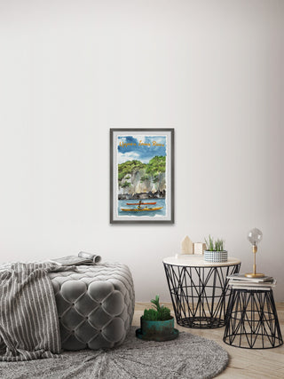 "Upper Iowa River" Framed Painting Print, 16x24