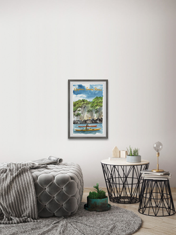 "Upper Iowa River" Framed Painting Print, 16x24