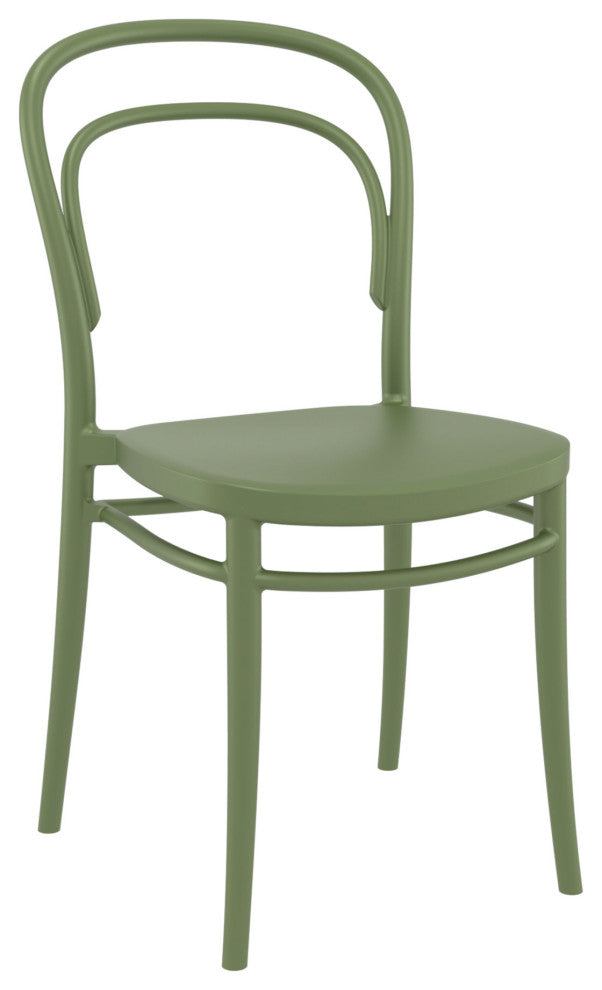 Marie Resin Outdoor Chair, Set of 2, Olive Green