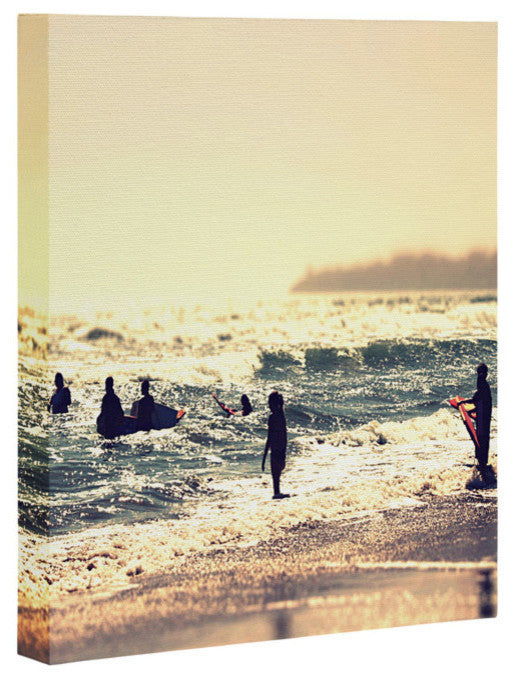 Deny Designs Shannon Clark Sunset Surfers Art Canvas
