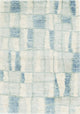 HomeRoots 9'x13' Ivory Blue Machine Woven Color Block Abstract Indoor Area Rug