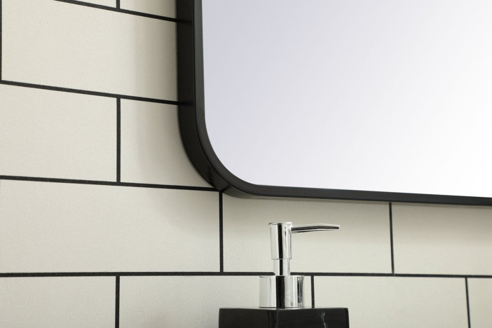 Elegant Decor Evermore Vanity Mirror Black