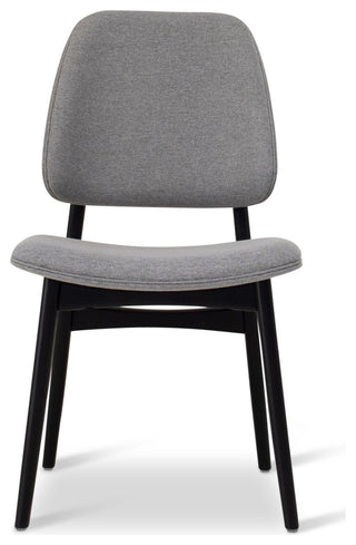 Modern Brazilian, Ariel, Side Chair, Ebano/Essence Gray