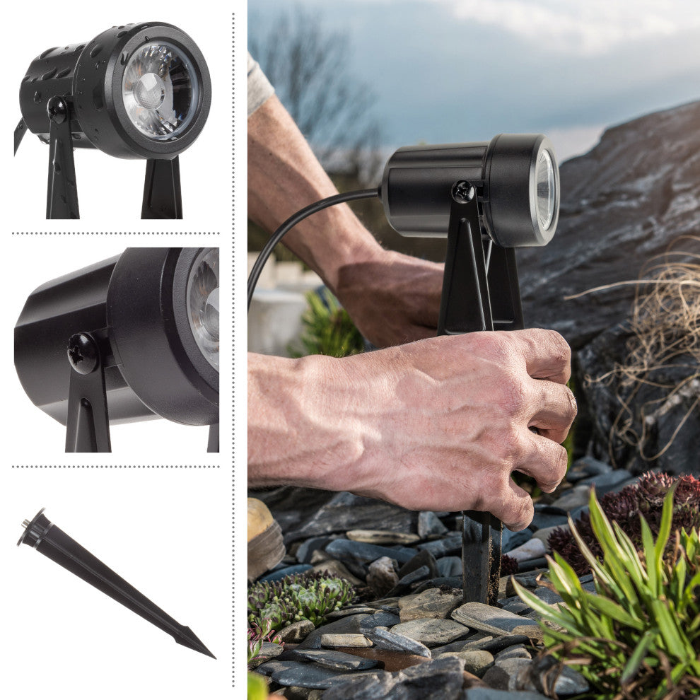 Pure Garden Set of 8 Corded LED Spotlights for Yard, Transformer Included