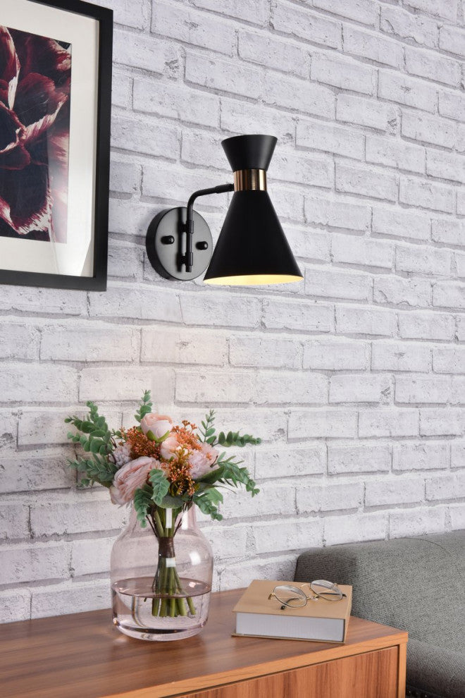 Harriet 6" Black Wall Sconce