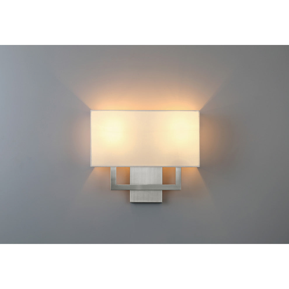 Access Mid Town 2-Light LED Wall Sconce Brushed Steel