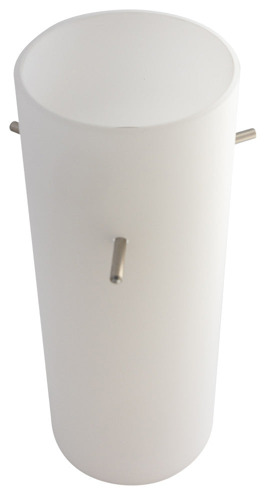 Cylinder Pendant Glass Shade, Opal Glass