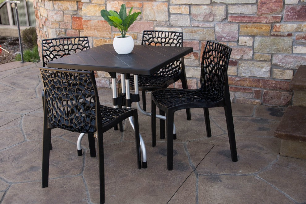 Lyra Square Table With Karissa Chairs Set