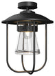 Erlenmeyer Outdoor Semi-Flush, Coastal Black Finish, Clear Glass