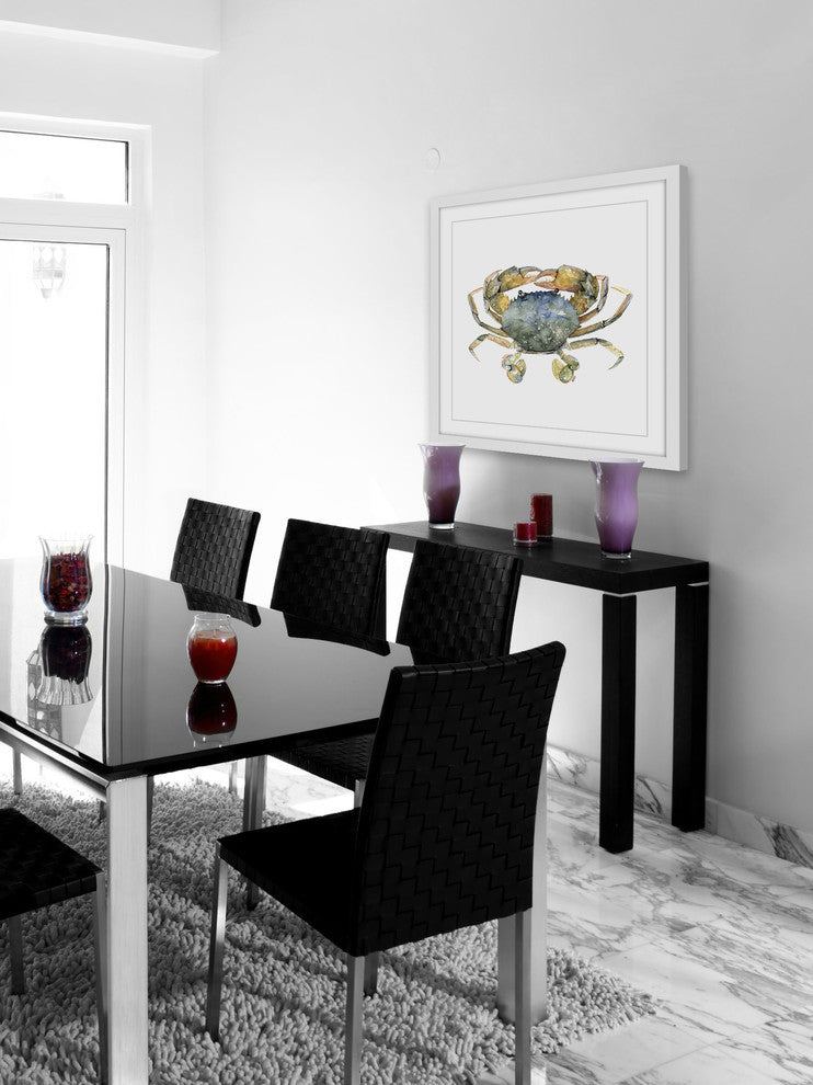 "Blue Crab" Framed Print by Rachel Byler