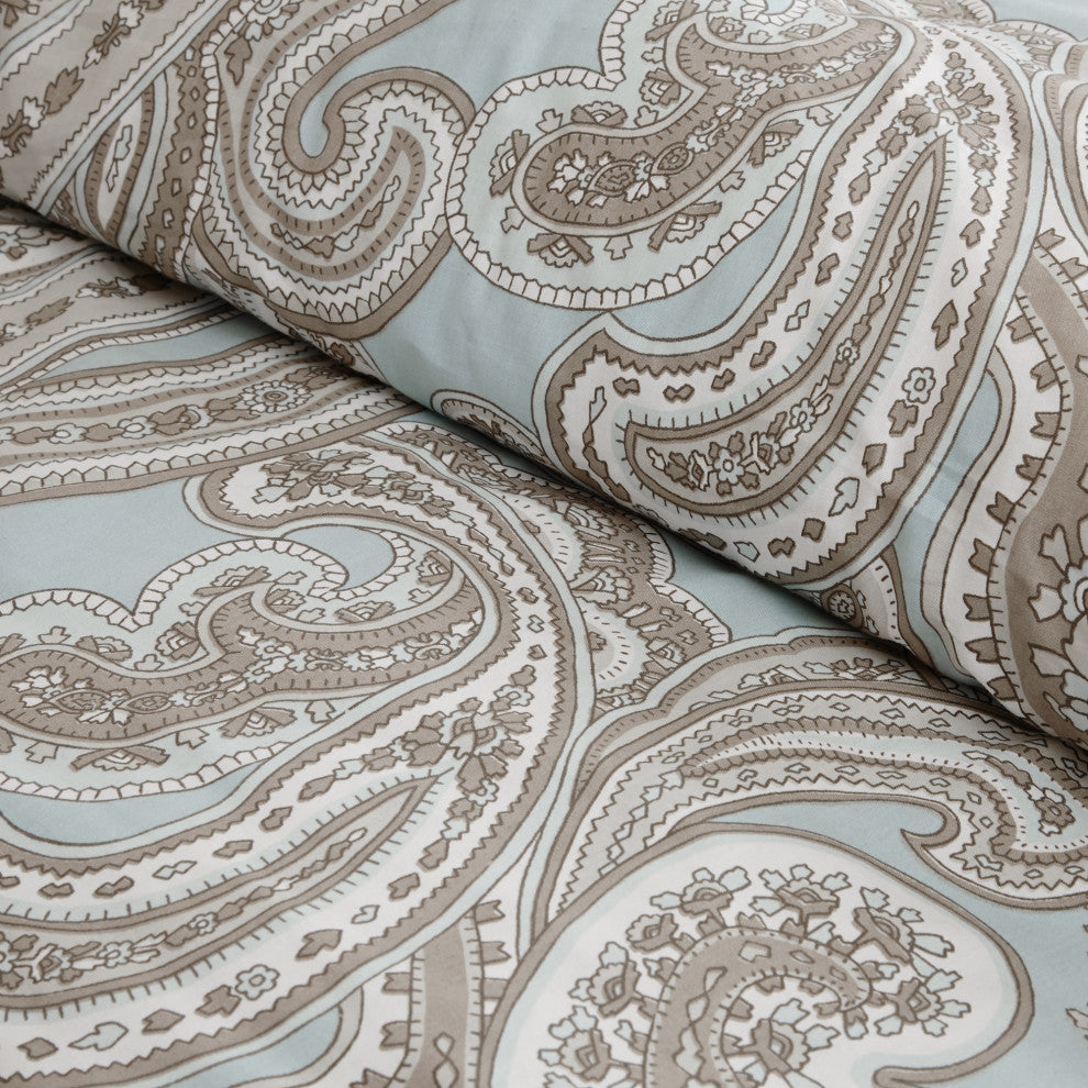 Madison Park Percale Printed 5-Piece Comforter Set, Full/Queen