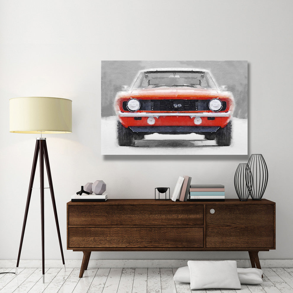 "1968 Chevy Camaro SS Watercolor" Fine Art Print
