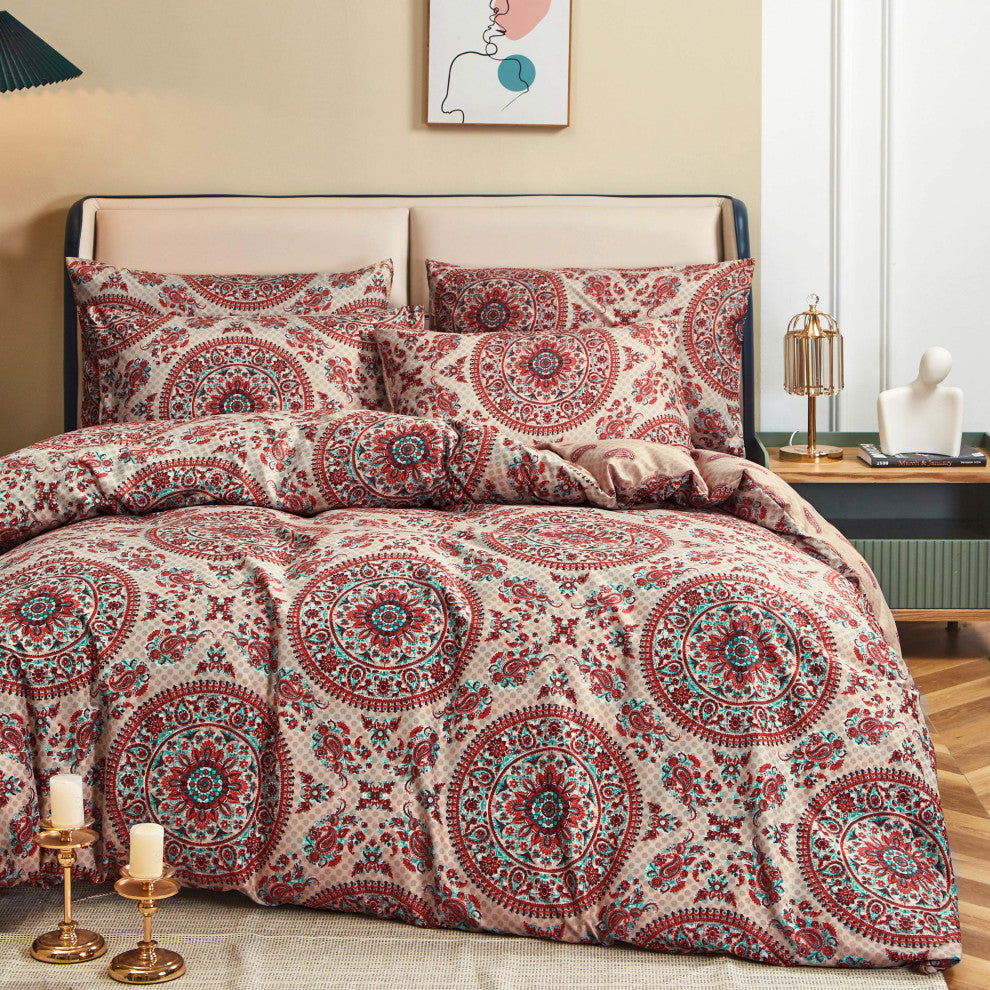 Tache Bohemian Chic Mandala Paisley Duvet Cover, Full