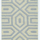 8' Grey Hand Tufted Geometric Indoor Runner Rug