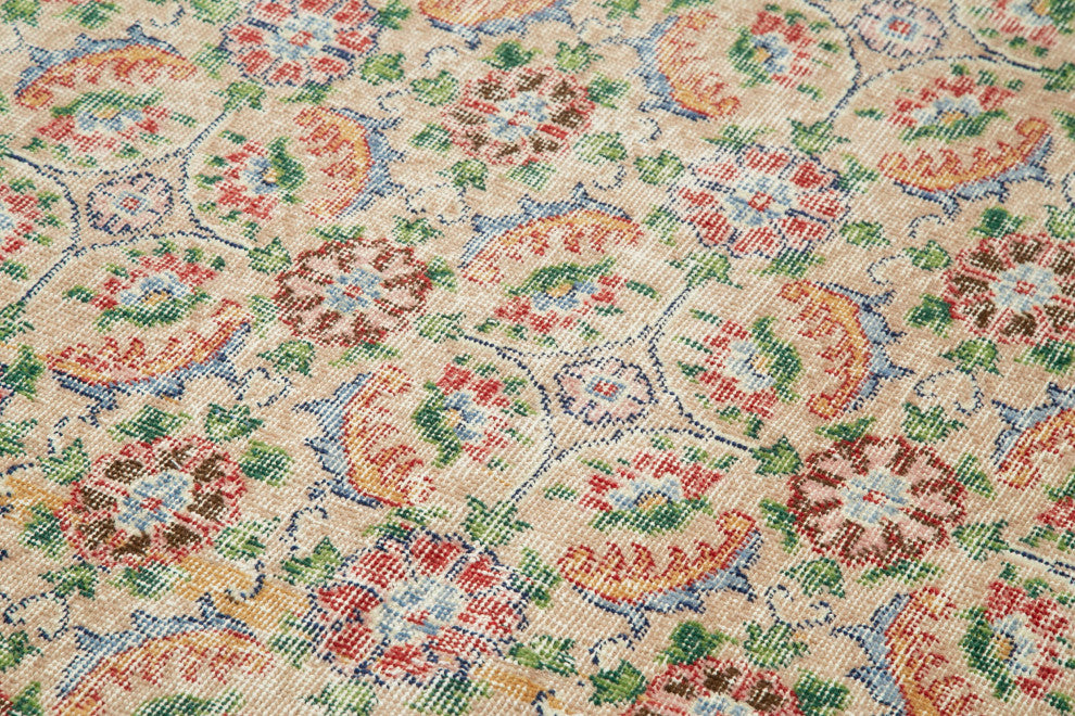 Rug N Carpet - Hand-knotted Anatolian 5' 0'' x 8' 1'' Antique Vintage Rug