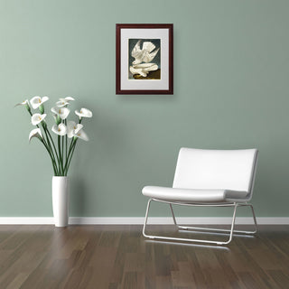 'Iceland or Jer Falcon' Matted Framed Canvas Art by John James Audubon
