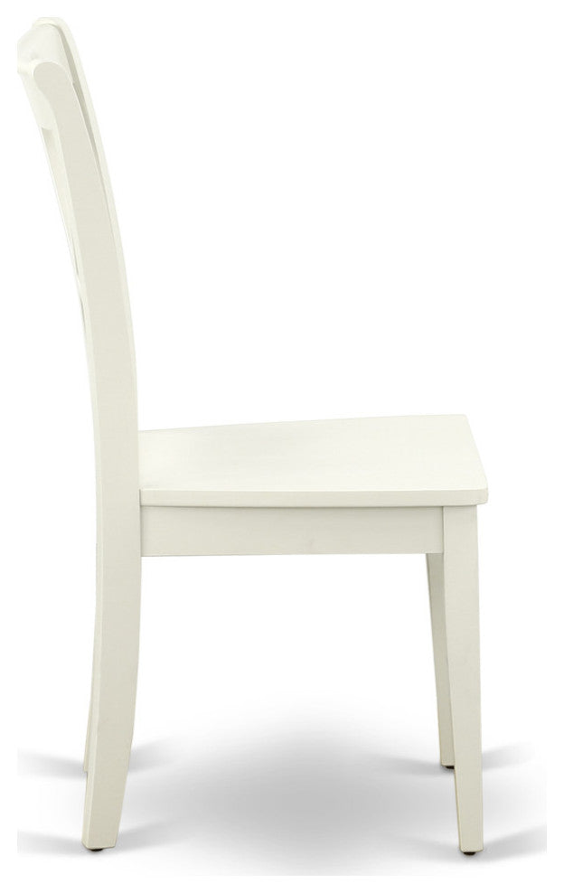 Hlcl5-Lwh-W 5Pc Round 42"Table And 4 Double X Back Chairs