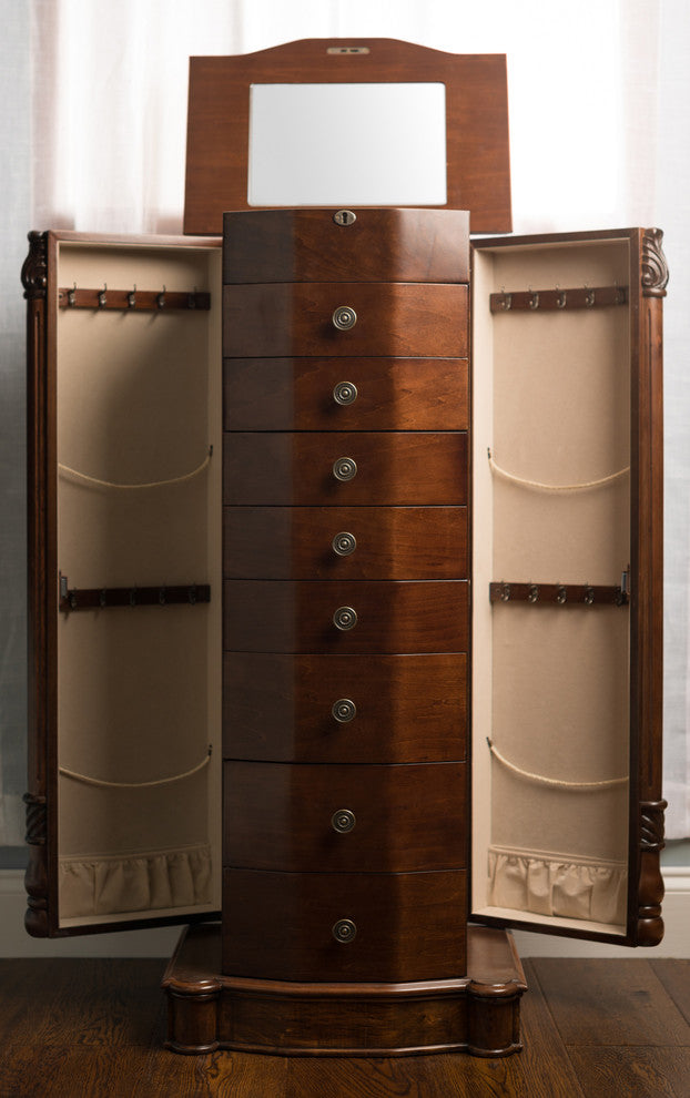 Elizabeth Jewelry Armoire, Walnut
