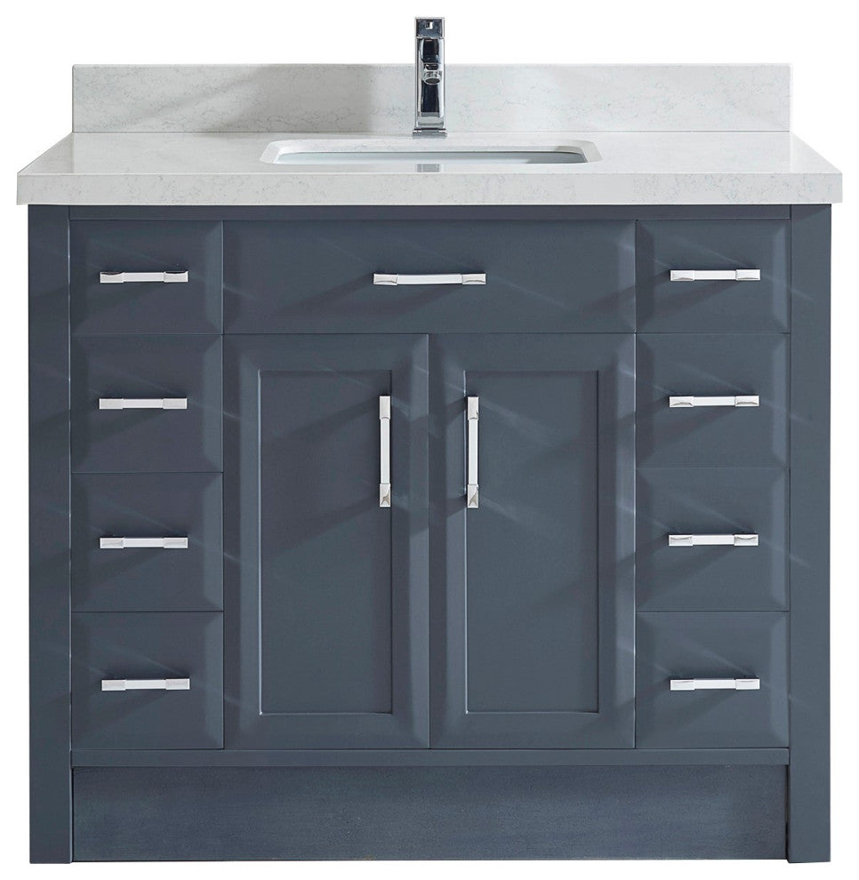 Calais 42" Bathroom Vanity, Pepper Gray