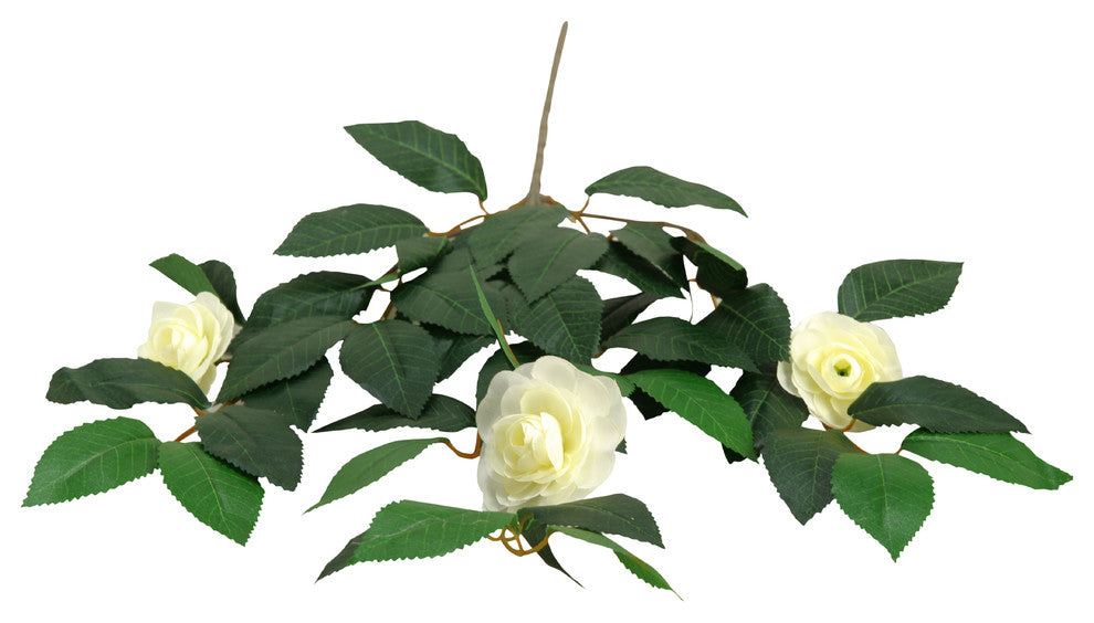 Camellia Spray, Set of 3, Cream