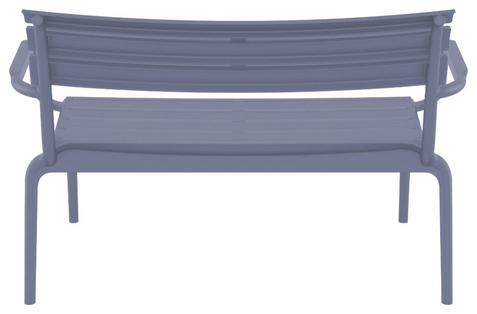 Paris Outdoor Bench Dark Gray
