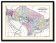 Washington Dc Vintage Antique Map Wall Art, 28"x37"