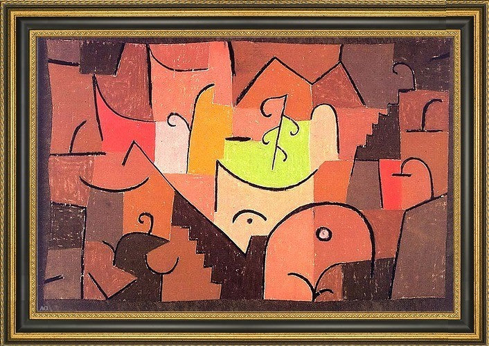 Paul Klee Stage Landscapes - 16" x 24" Framed Premium Canvas Print