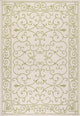 Charleston Filigree Textured Weave Indoor/Outdoor, Cream/Green, 8 X 10
