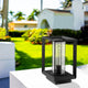 1 Light 13" Tall Outdoor Pier Mount, Natural Black With Seeded Glass Shade