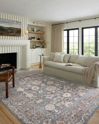 Loloi II Odette Sky / Rust 2'-7" x 10'-0" Runner Rug