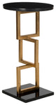 Cassidy Accent Table - Gold, Black Marble Top
