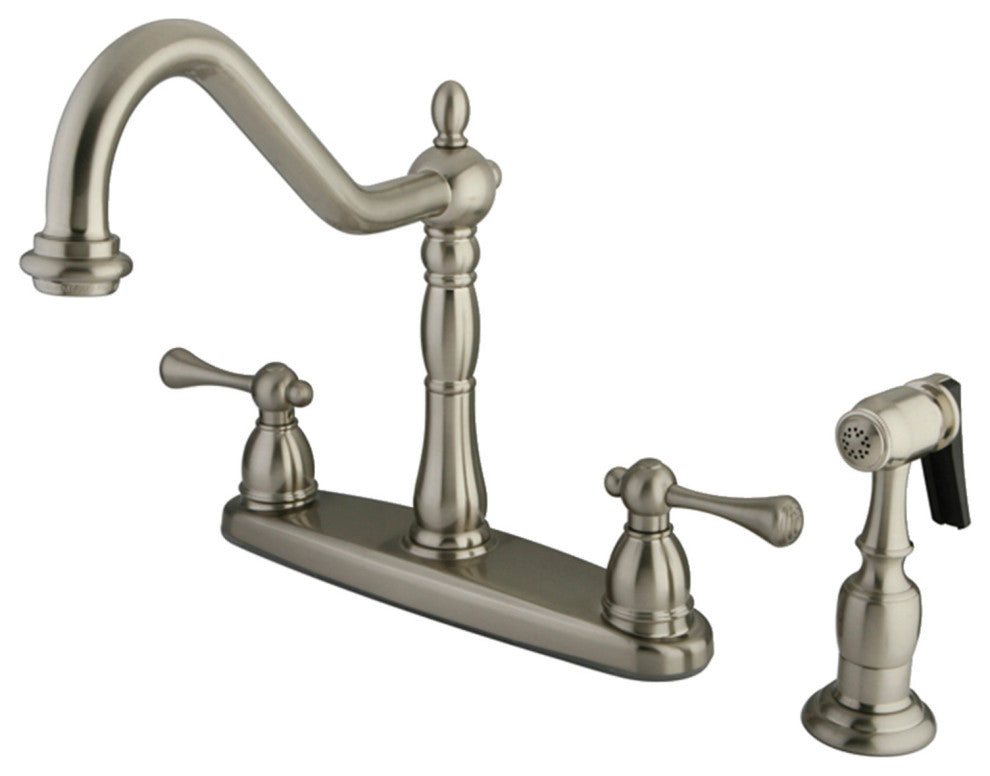 Kingston Brass Centerset Kitchen Faucet, Brushed Nickel