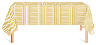Alternating Stripes Yellow 58x102 Tablecloth