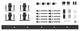 Mini Sliding Rolling Barn Door Hardware Kit for Double Furniture Wood Doors, Bla
