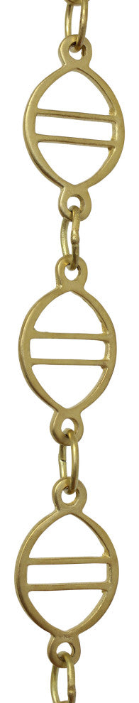 Brass Designer Chandelier Chain, Various Finishes, Acid Dipped, W50