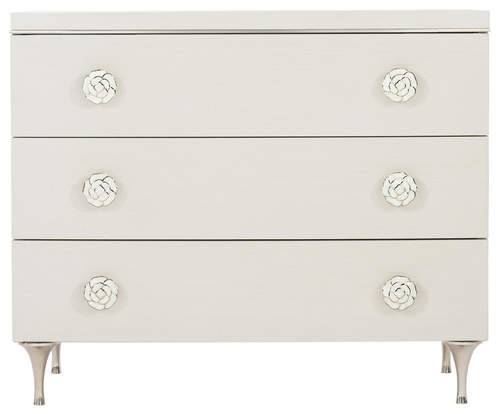 Bernhardt Silhouette Nightstand, Eggshell Finish 34 inch