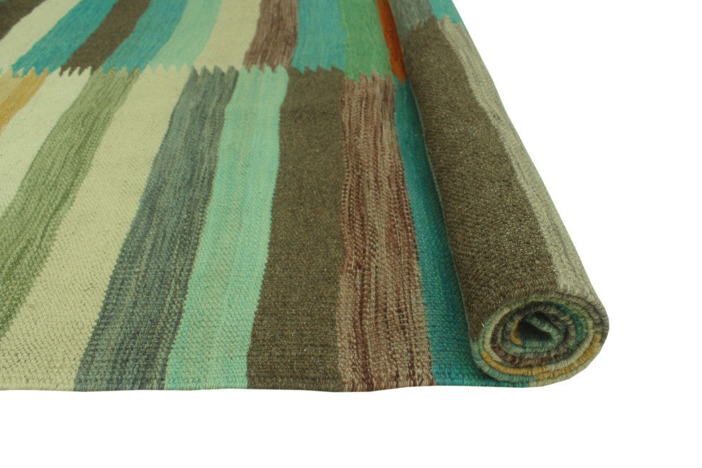 Winchester Kilim Allan Light Green/Ivory Rug, 6'5x9'9