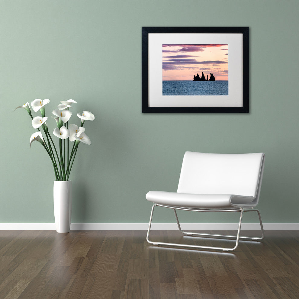 Philippe Sainte-Laudy 'Reynisdrangar at Sunset' Matted Framed Art
