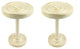 Swirl Drapery Medallion Holdback, Gilded French White, Set of 2